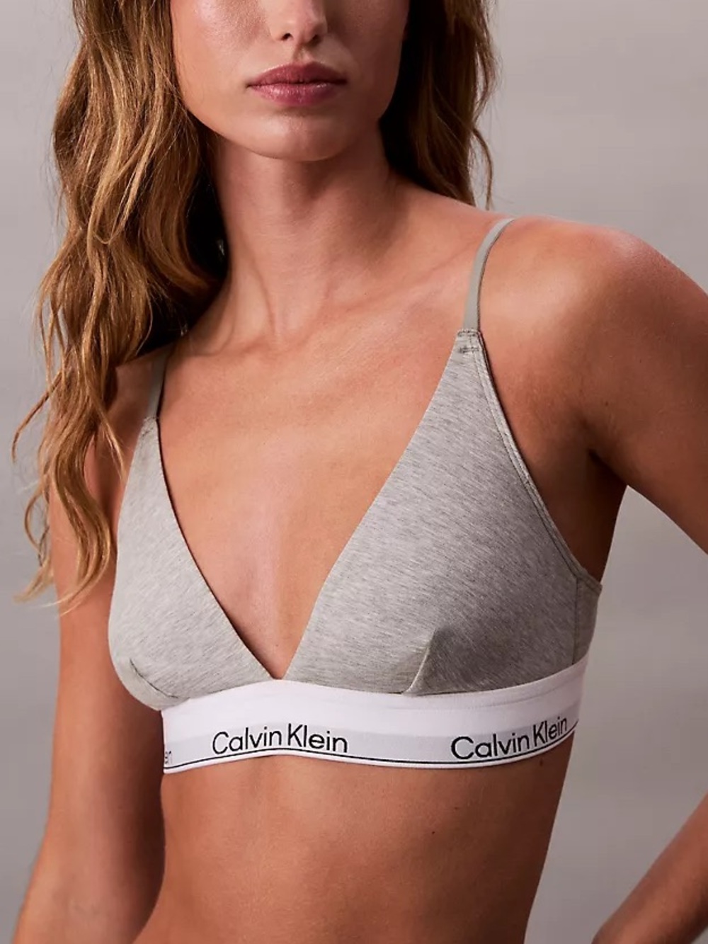 Calvin Klein Cotton Modal Unlined Triangle Bralette in Grape Size Medium BNWT